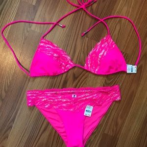 Victoria’s Secret bikini- hot pink -size small